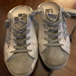 Golden Goose
Superstar Leather Glitter Sabot Sneakers